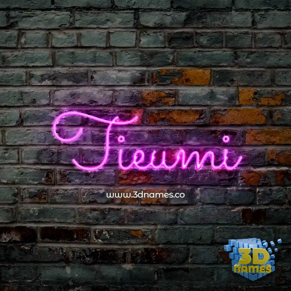 tieumi in Pink Neon style - 3D name wallpaper