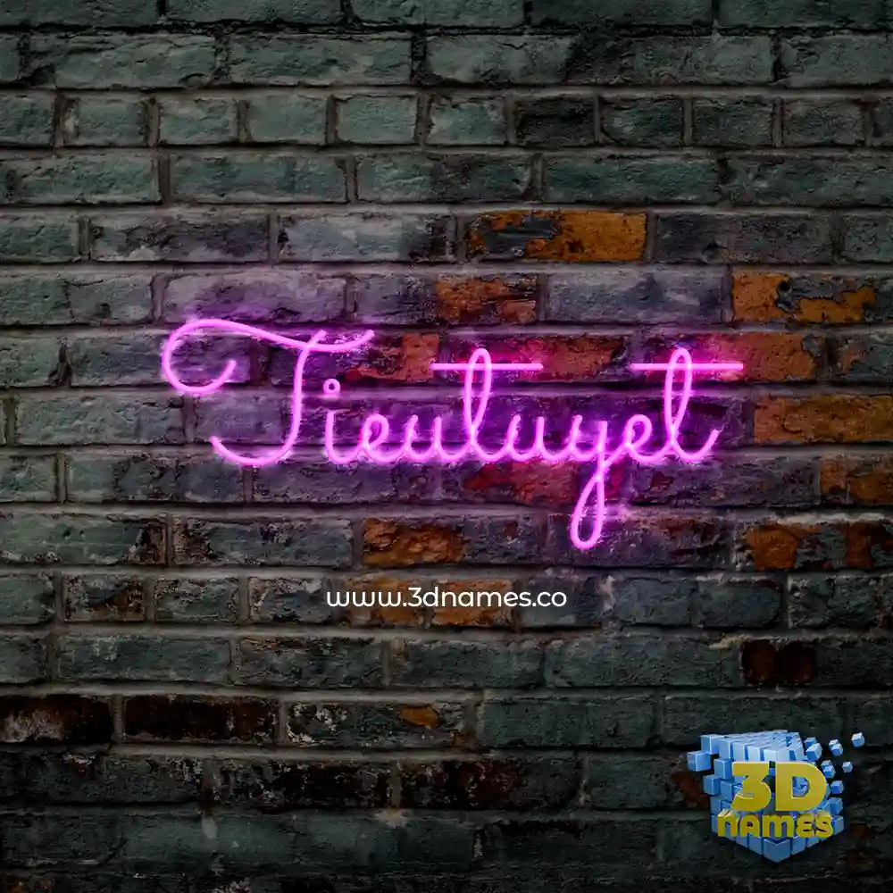 tieutuyet in Pink Neon style - 3D name wallpaper