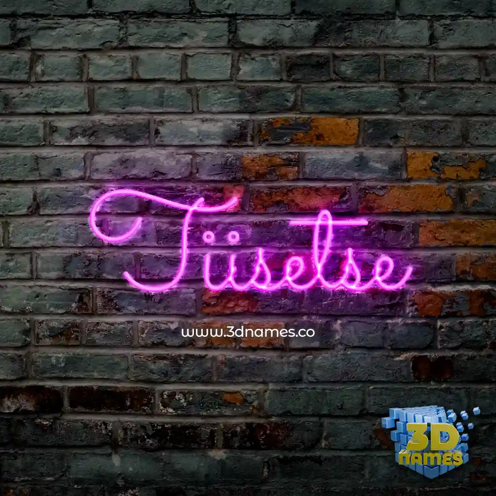 tiisetse in Pink Neon style - 3D name wallpaper