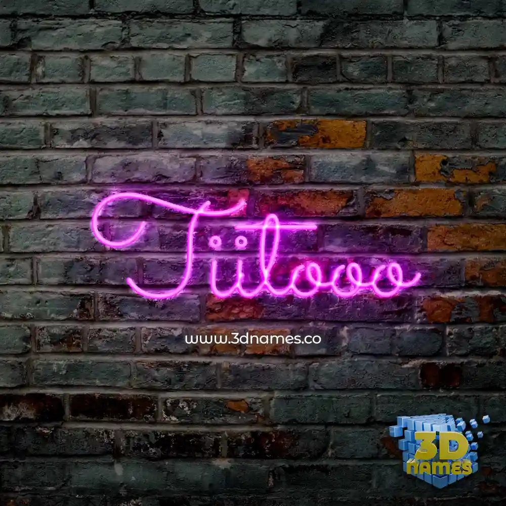 tiitooo in Pink Neon style - 3D name wallpaper
