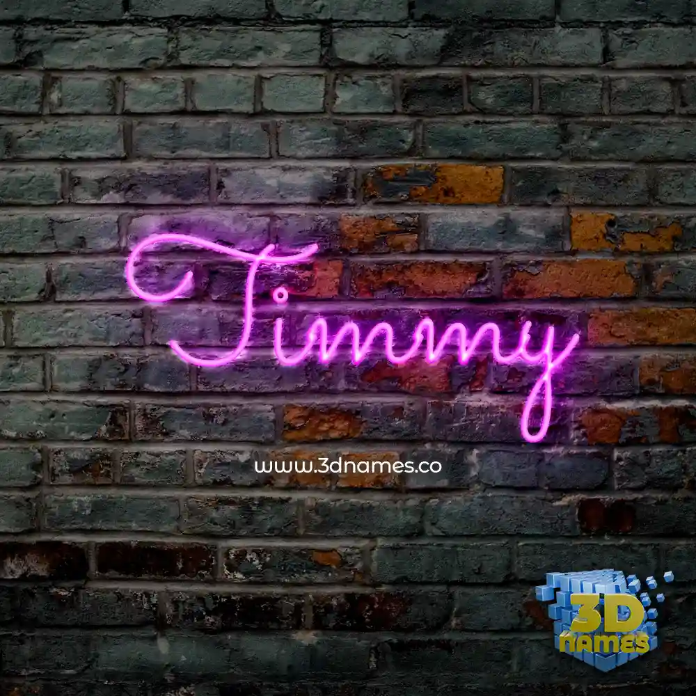 timmy in Pink Neon style - 3D name wallpaper