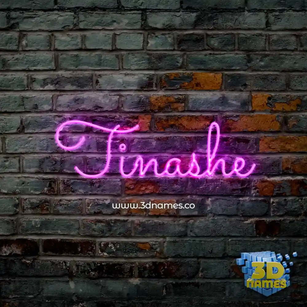 tinashe in Pink Neon style - 3D name wallpaper