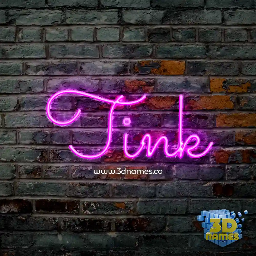 tink in Pink Neon style - 3D name wallpaper