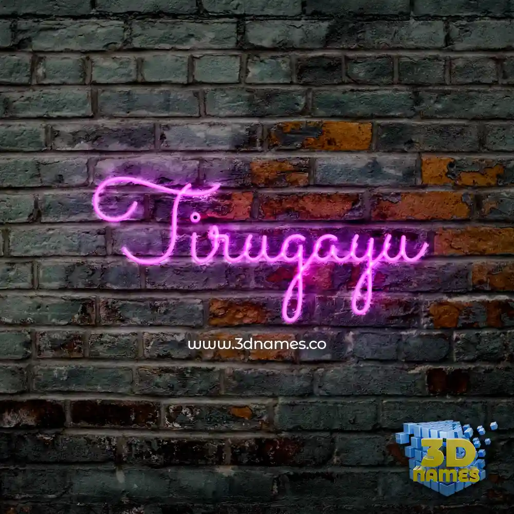 tirugayu in Pink Neon style - 3D name wallpaper
