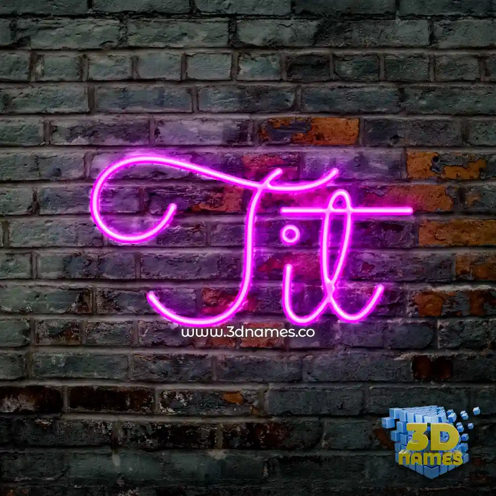 tit in Pink Neon style - 3D name wallpaper