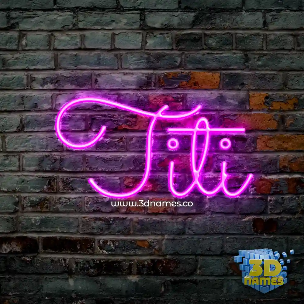 titi in Pink Neon style - 3D name wallpaper