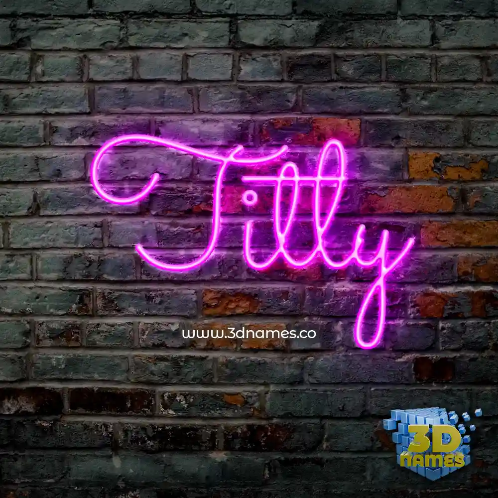 titly in Pink Neon style - 3D name wallpaper