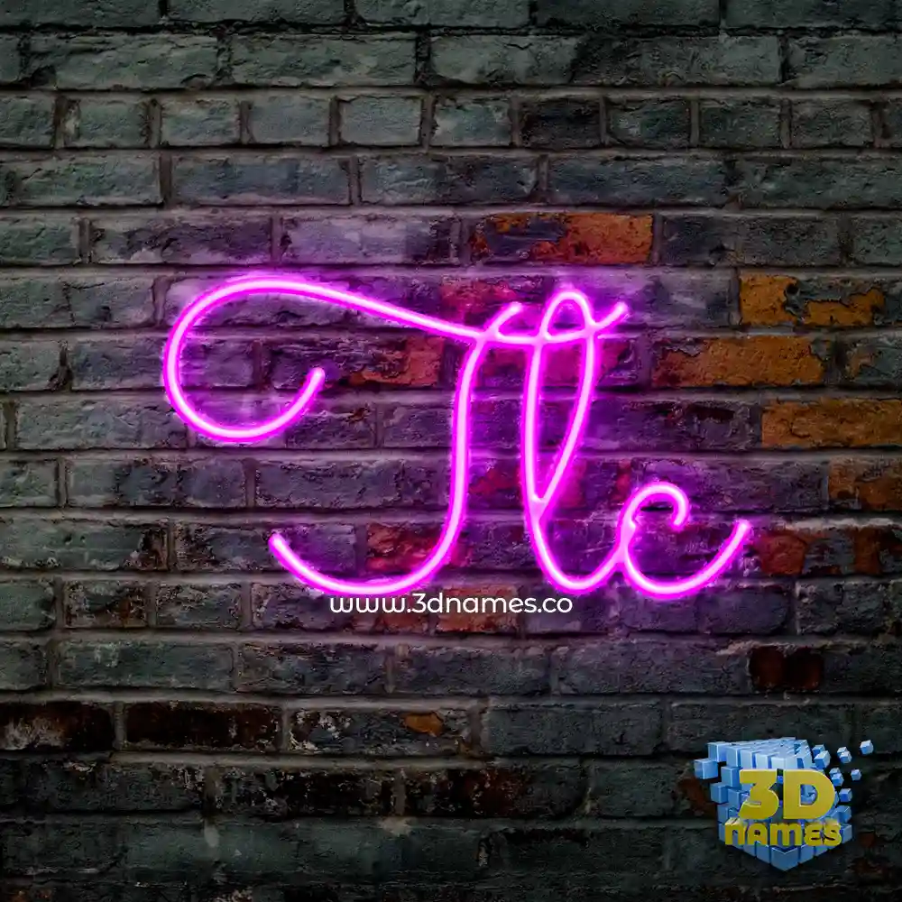 tlc in Pink Neon style - 3D name wallpaper