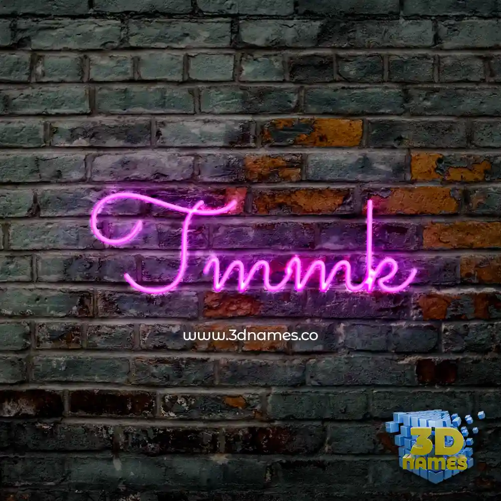 tmmk in Pink Neon style - 3D name wallpaper
