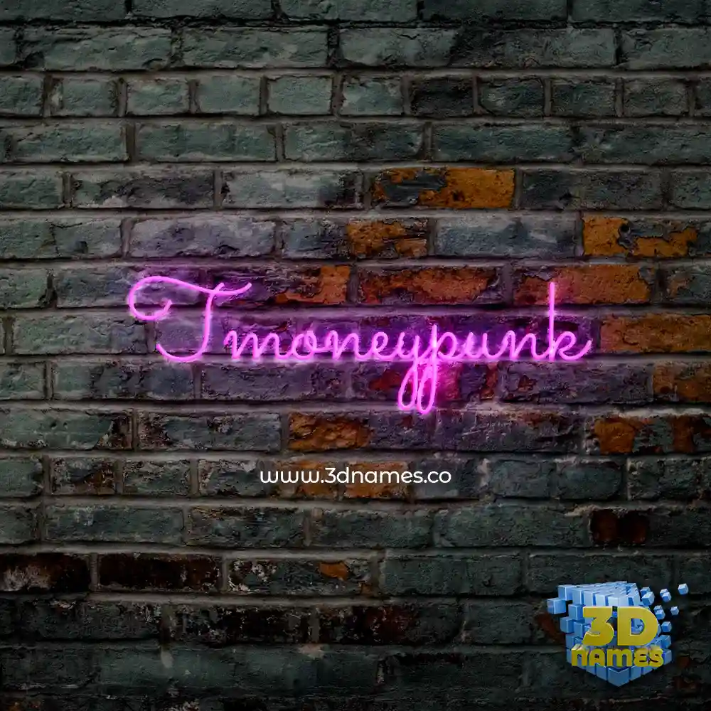 tmoneypunk in Pink Neon style - 3D name wallpaper