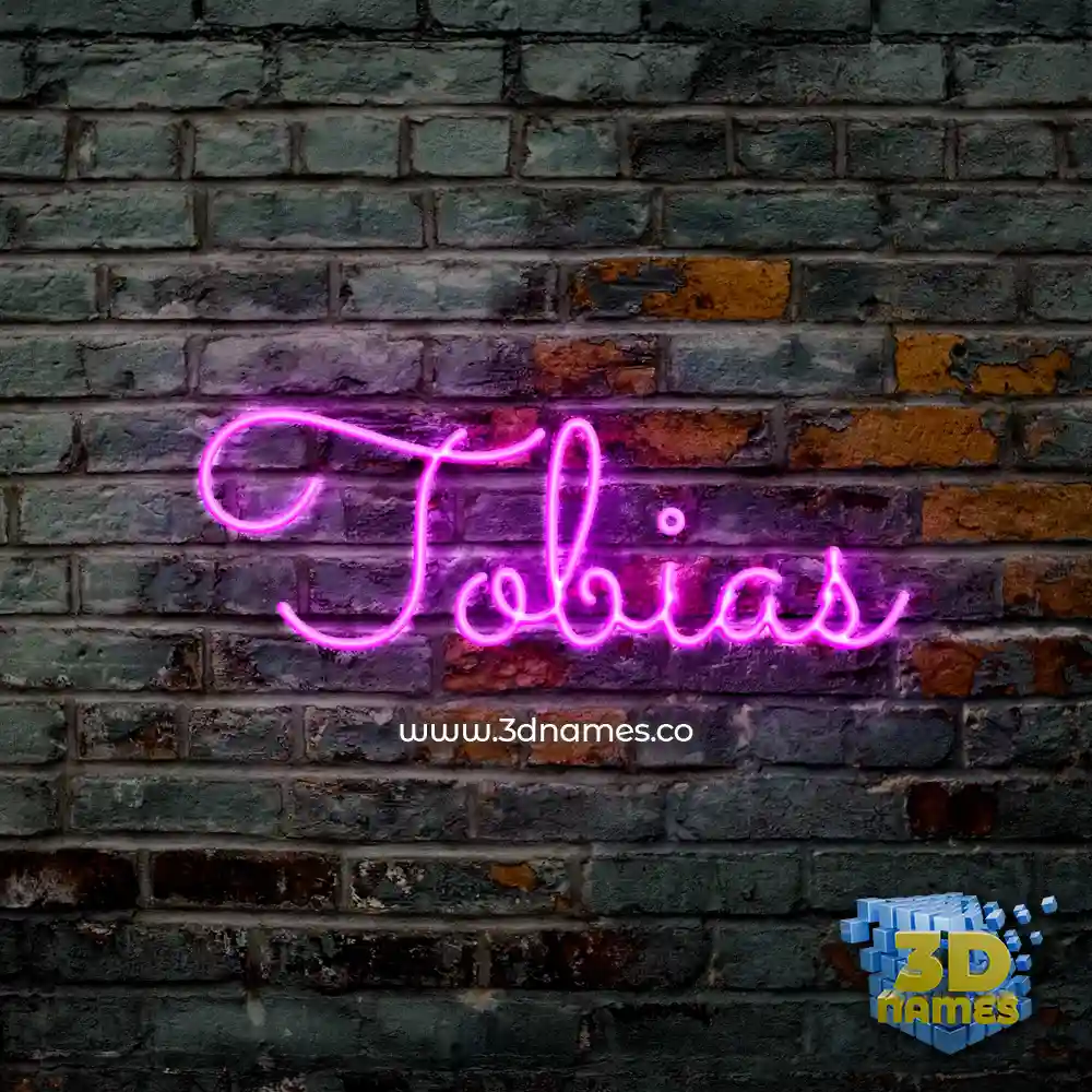 tobias in Pink Neon style - 3D name wallpaper