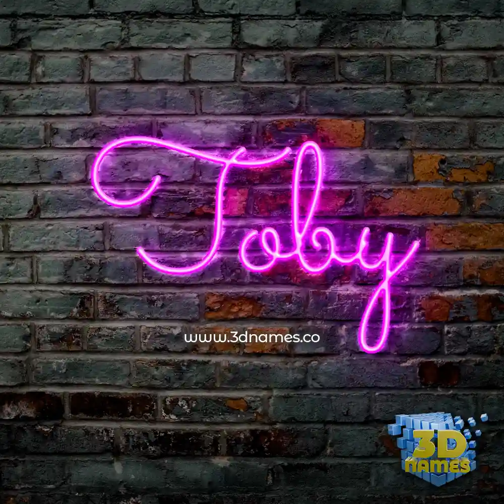 toby in Pink Neon style - 3D name wallpaper