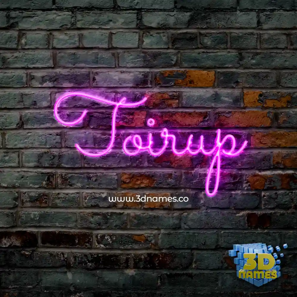 toirup in Pink Neon style - 3D name wallpaper