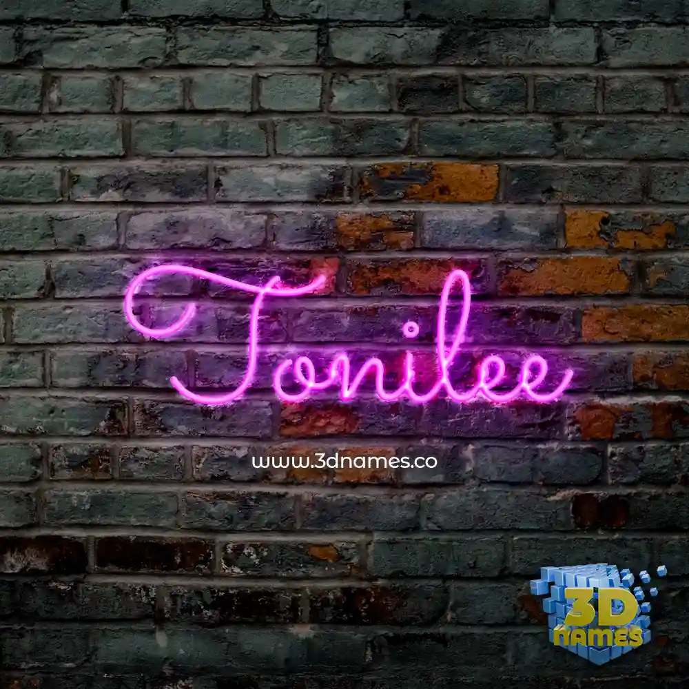 tonilee in Pink Neon style - 3D name wallpaper