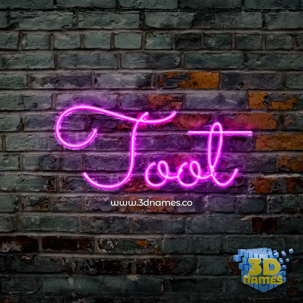 toot in Pink Neon style - 3D name wallpaper