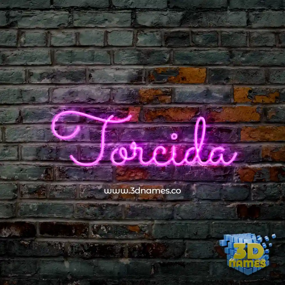 torcida in Pink Neon style - 3D name wallpaper