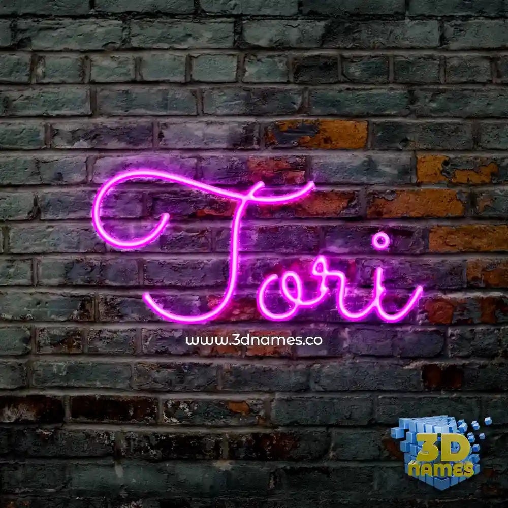 tori in Pink Neon style - 3D name wallpaper