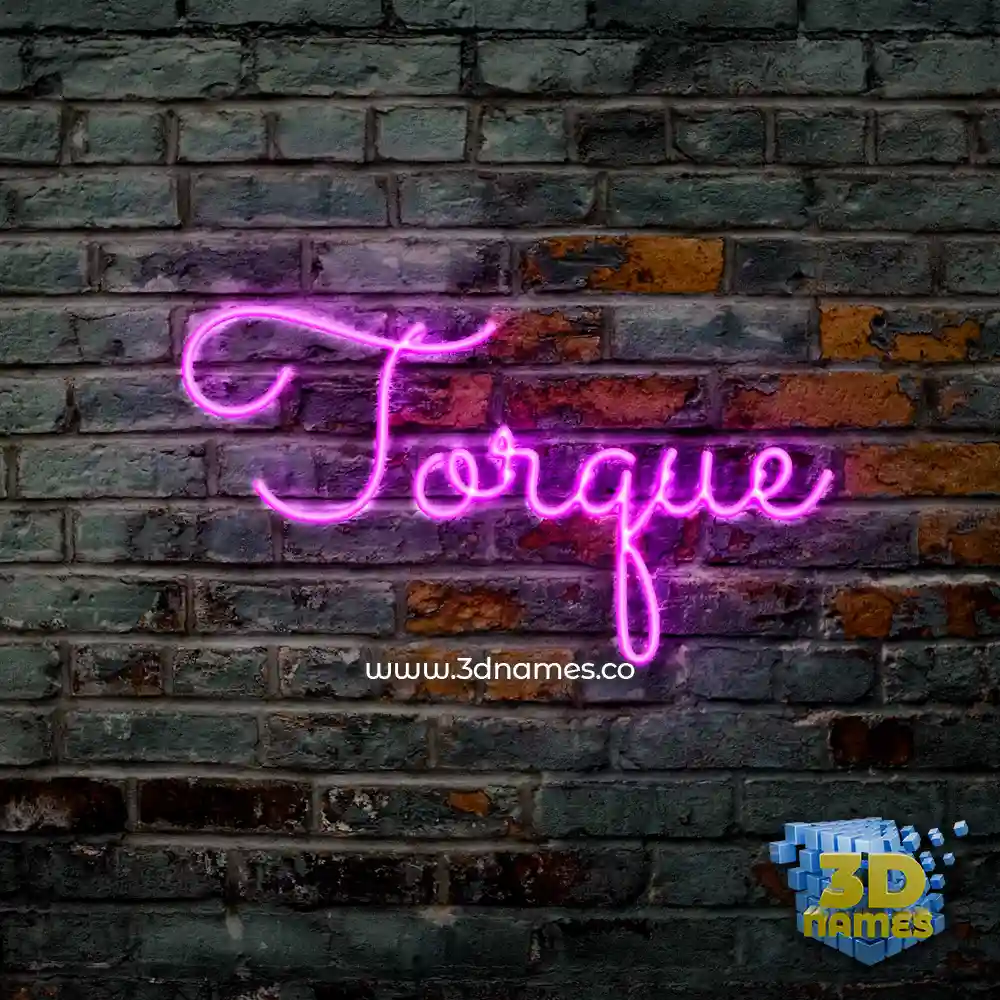 torque in Pink Neon style - 3D name wallpaper