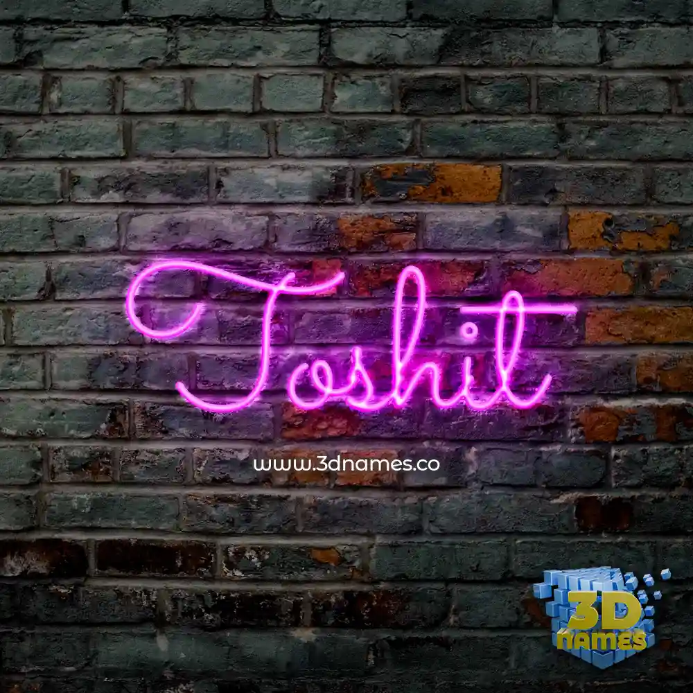 toshit in Pink Neon style - 3D name wallpaper