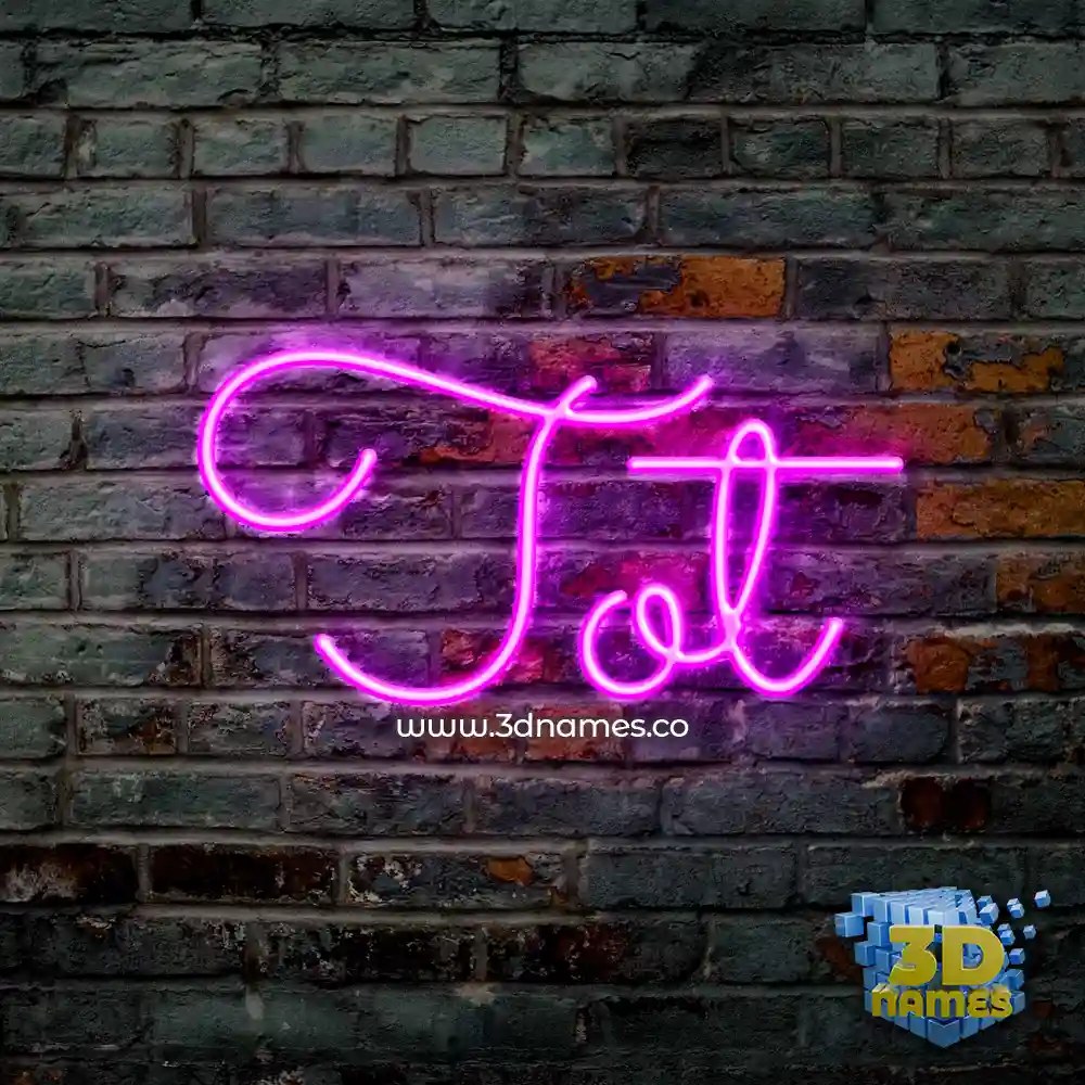 tot in Pink Neon style - 3D name wallpaper