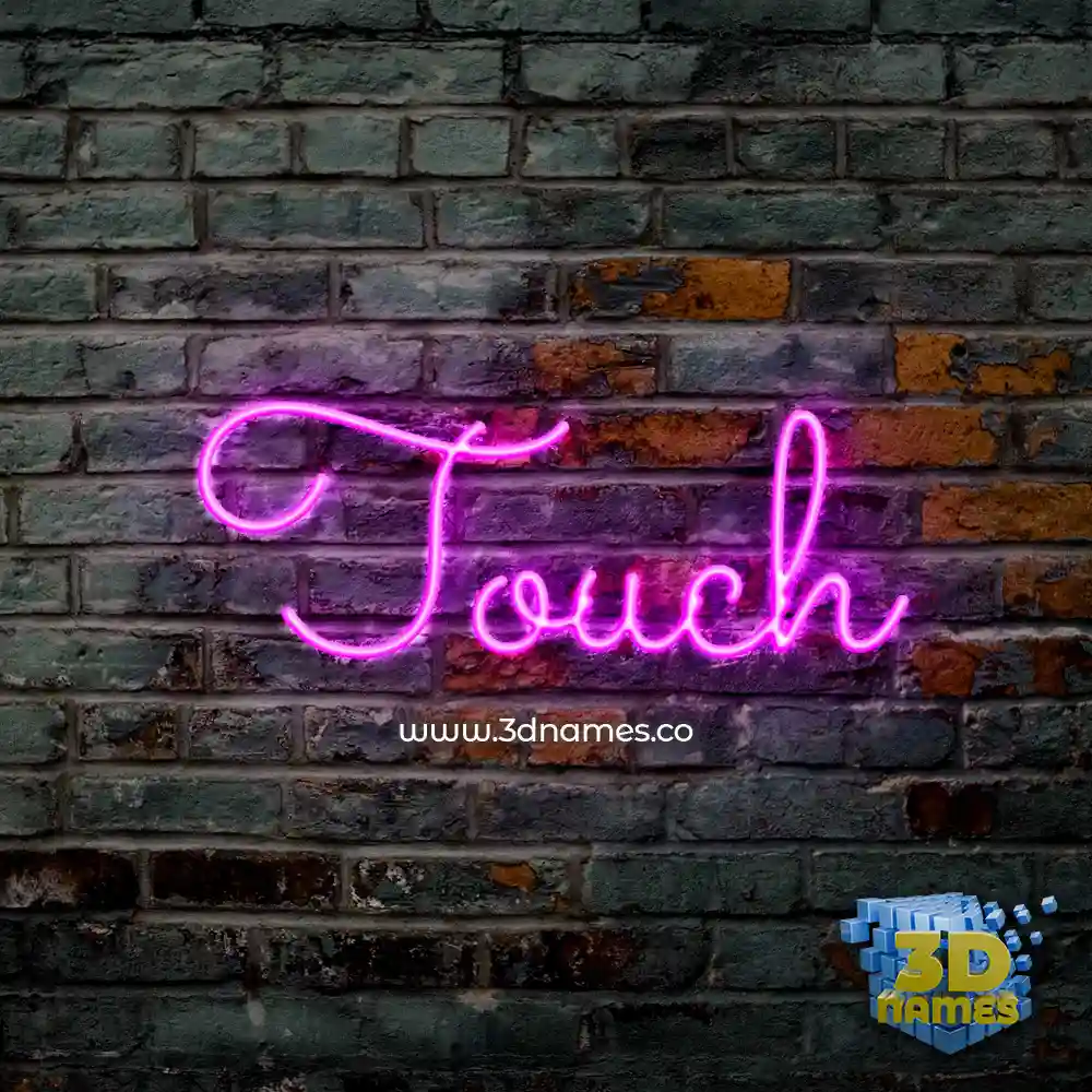 touch in Pink Neon style - 3D name wallpaper