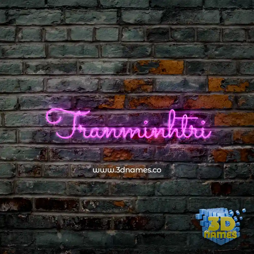 tranminhtri in Pink Neon style - 3D name wallpaper