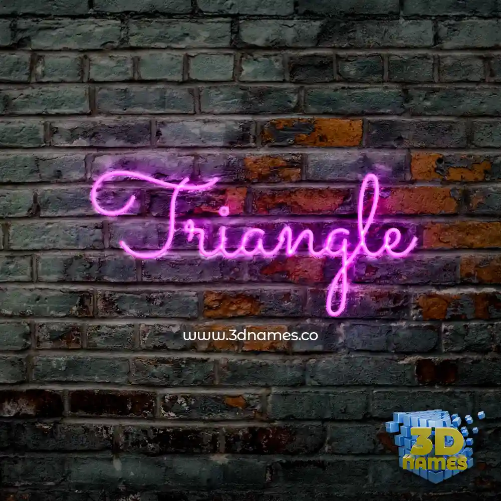 triangle in Pink Neon style - 3D name wallpaper