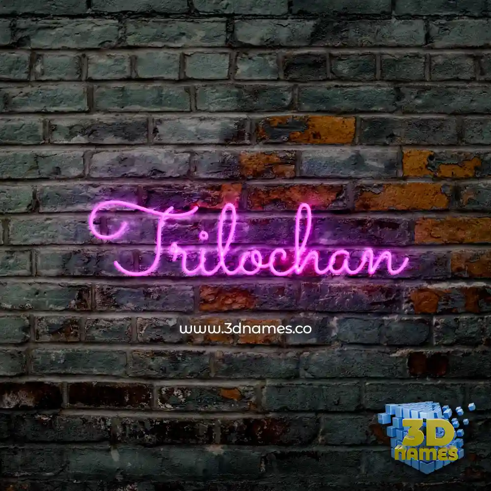 trilochan in Pink Neon style - 3D name wallpaper