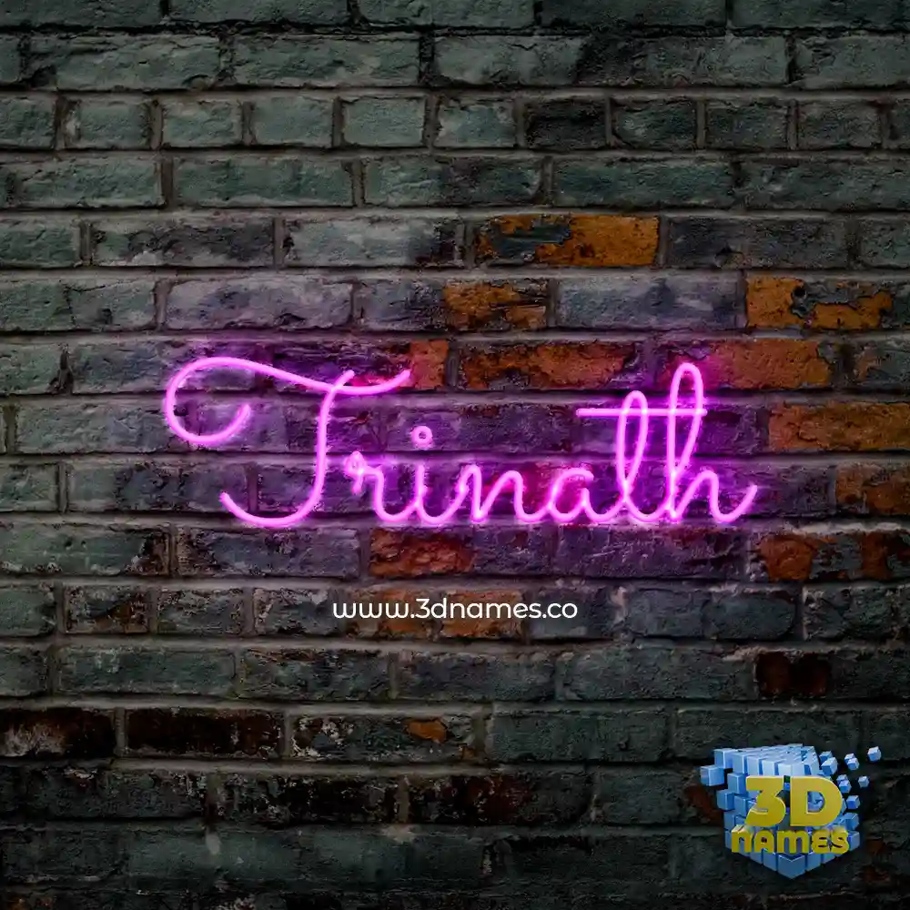 trinath in Pink Neon style - 3D name wallpaper