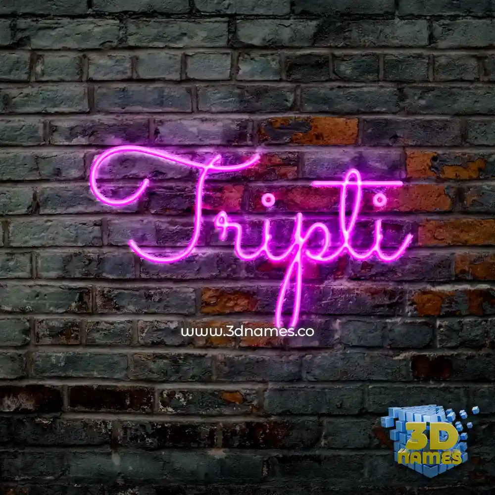 tripti in Pink Neon style - 3D name wallpaper