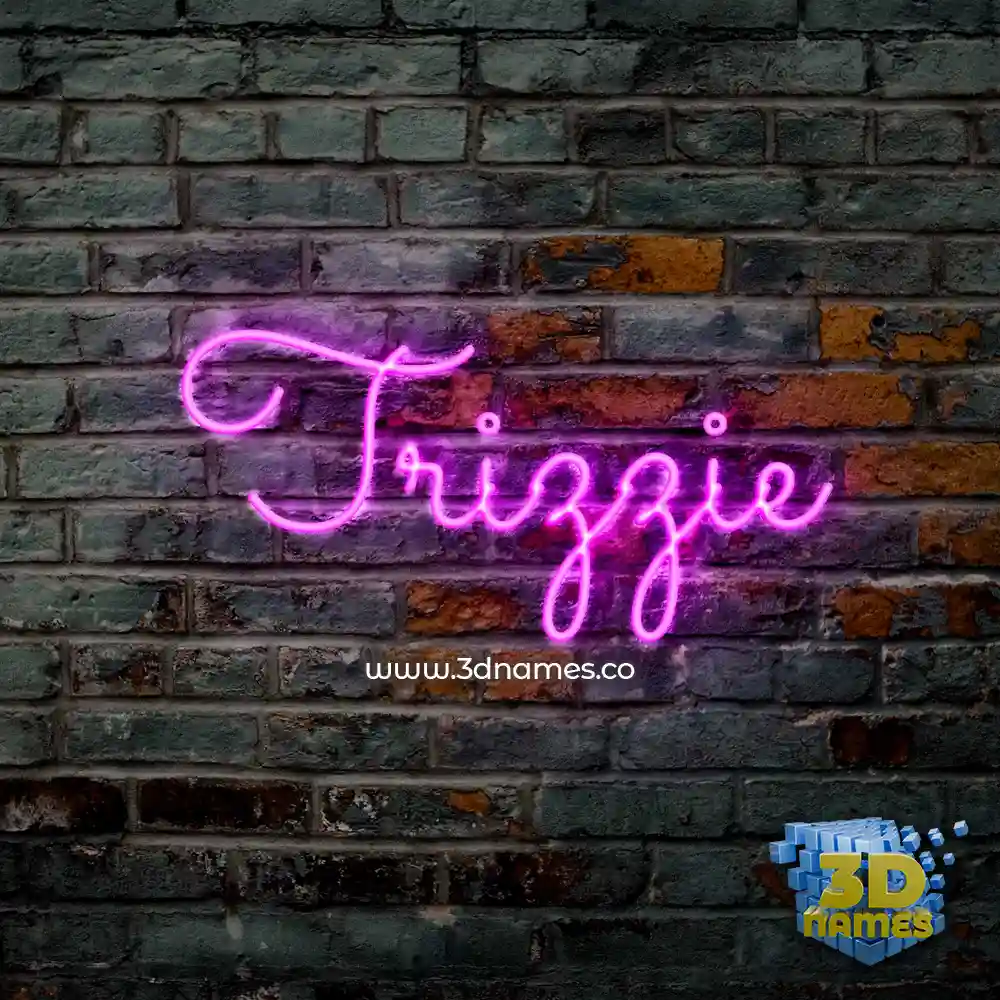 trizzie in Pink Neon style - 3D name wallpaper
