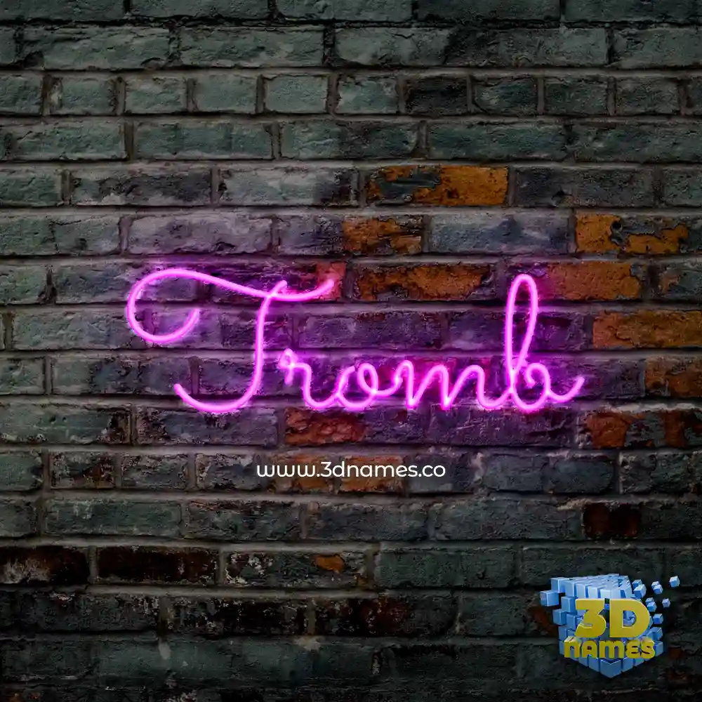 tromb in Pink Neon style - 3D name wallpaper