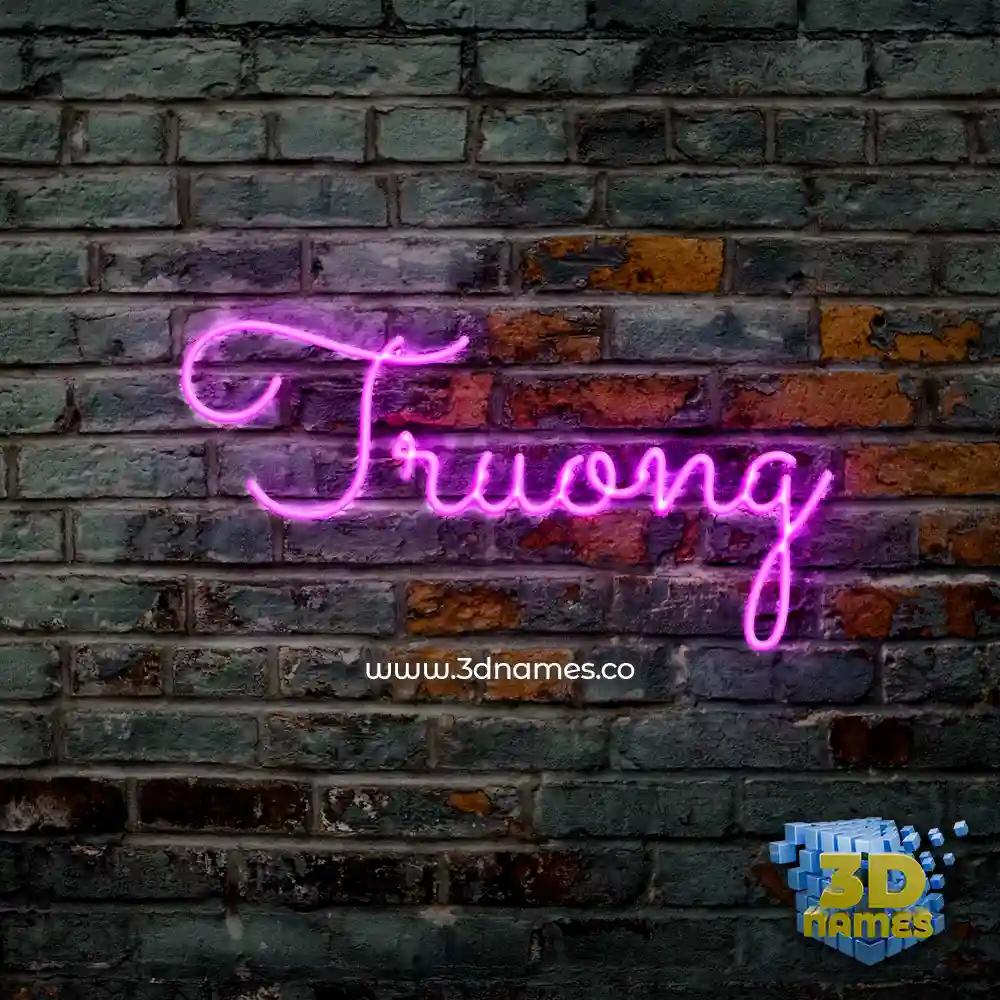truong in Pink Neon style - 3D name wallpaper