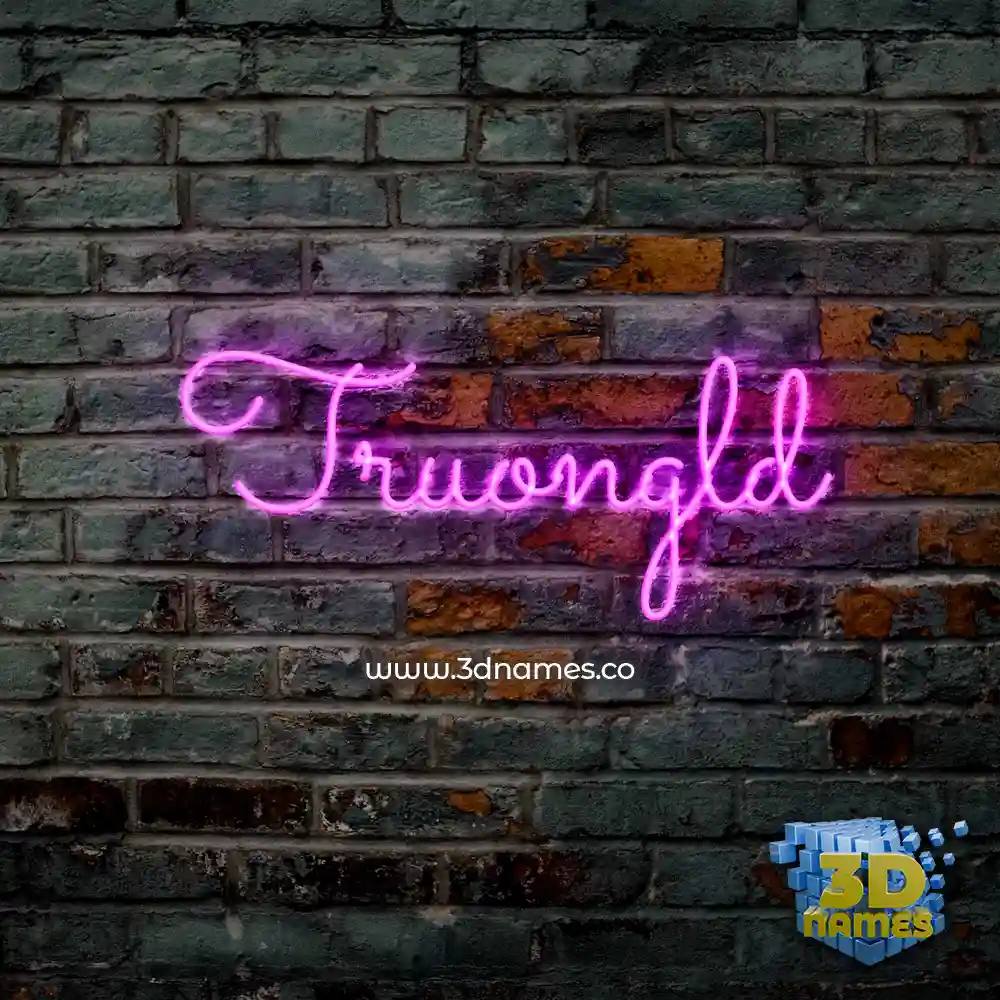 truongld in Pink Neon style - 3D name wallpaper