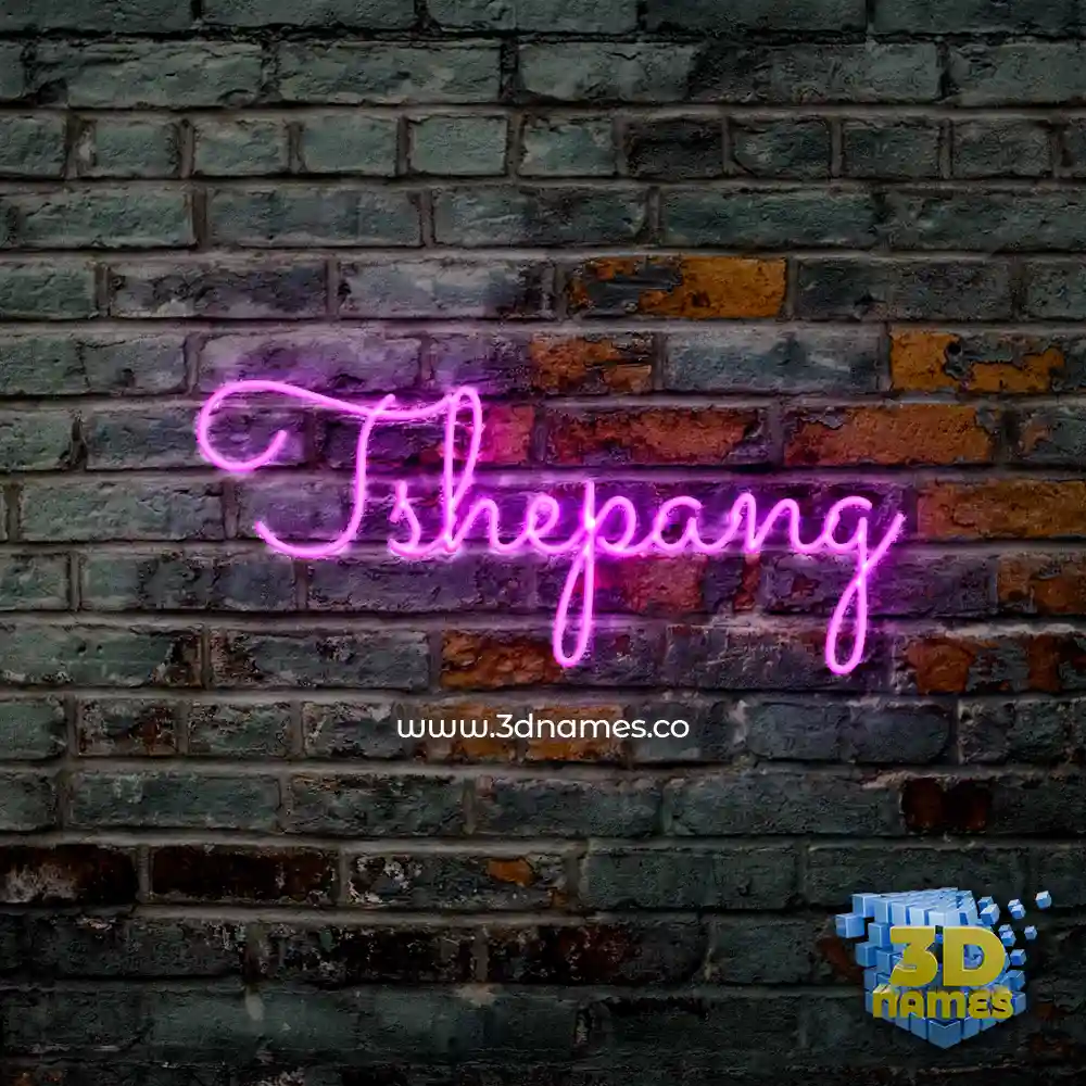 tshepang in Pink Neon style - 3D name wallpaper