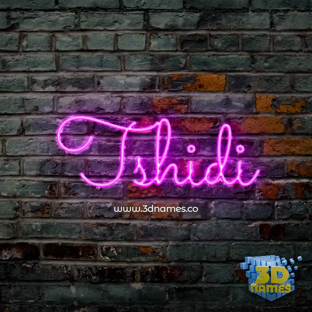 tshidi in Pink Neon style - 3D name wallpaper