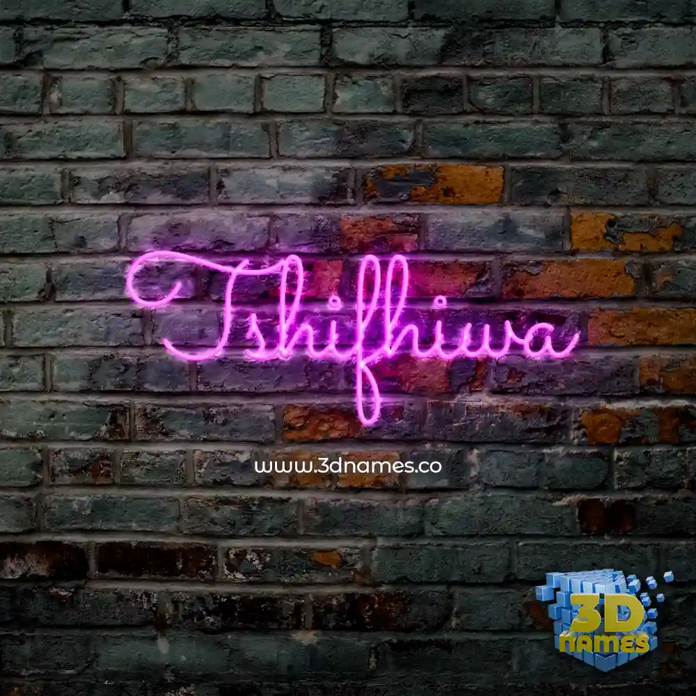 tshifhiwa in Pink Neon style - 3D name wallpaper