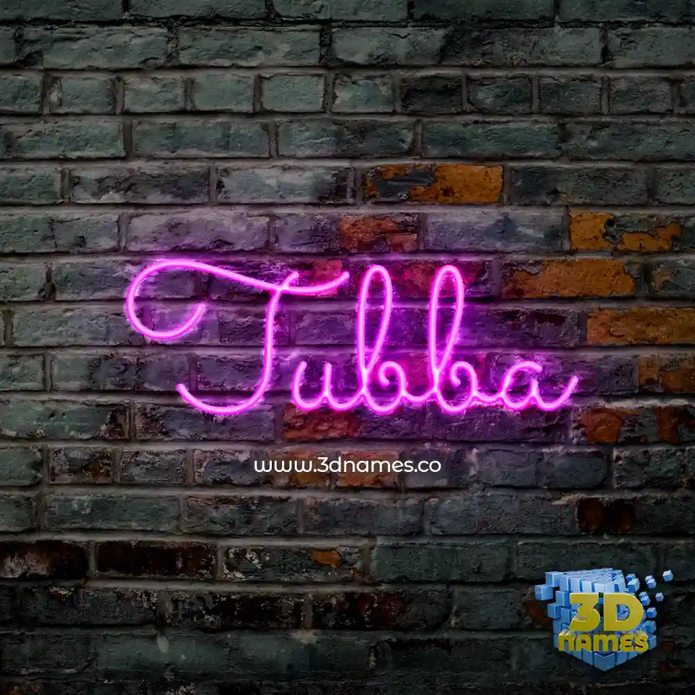 tubba in Pink Neon style - 3D name wallpaper