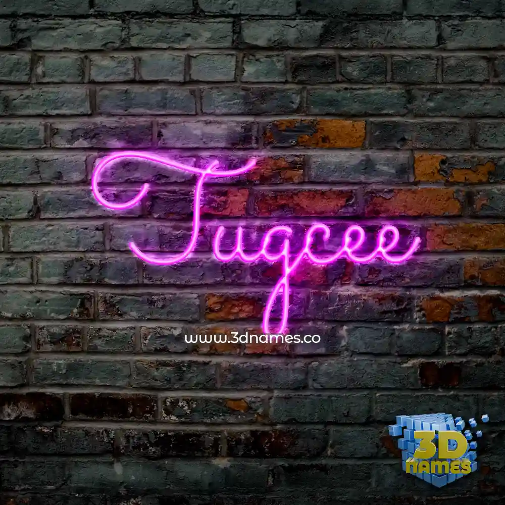 tugcee in Pink Neon style - 3D name wallpaper