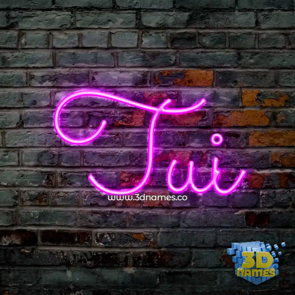tui in Pink Neon style - 3D name wallpaper