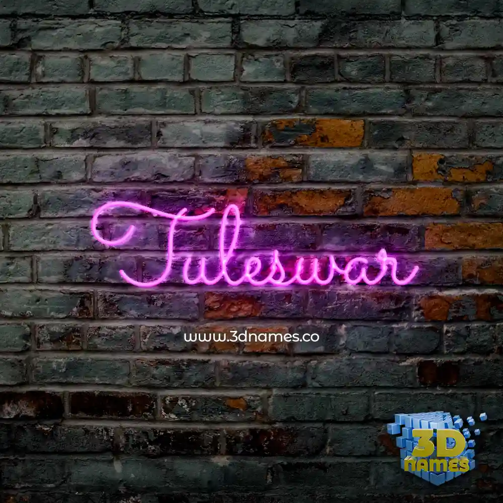 tuleswar in Pink Neon style - 3D name wallpaper