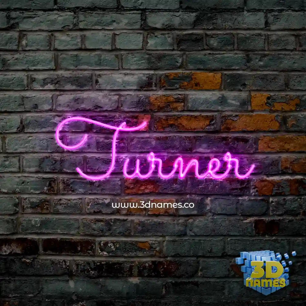 turner in Pink Neon style - 3D name wallpaper