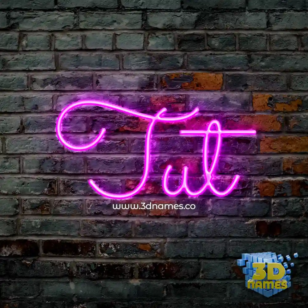 tut in Pink Neon style - 3D name wallpaper