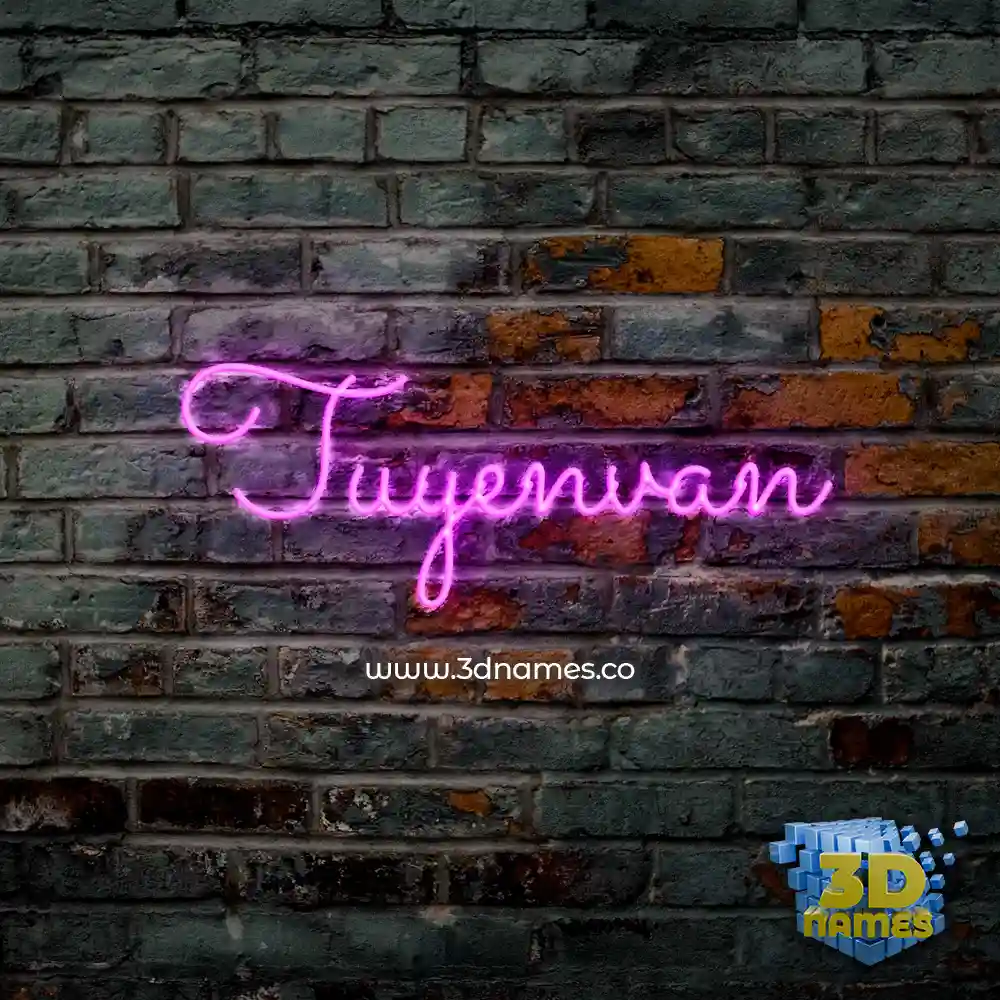 tuyenvan in Pink Neon style - 3D name wallpaper