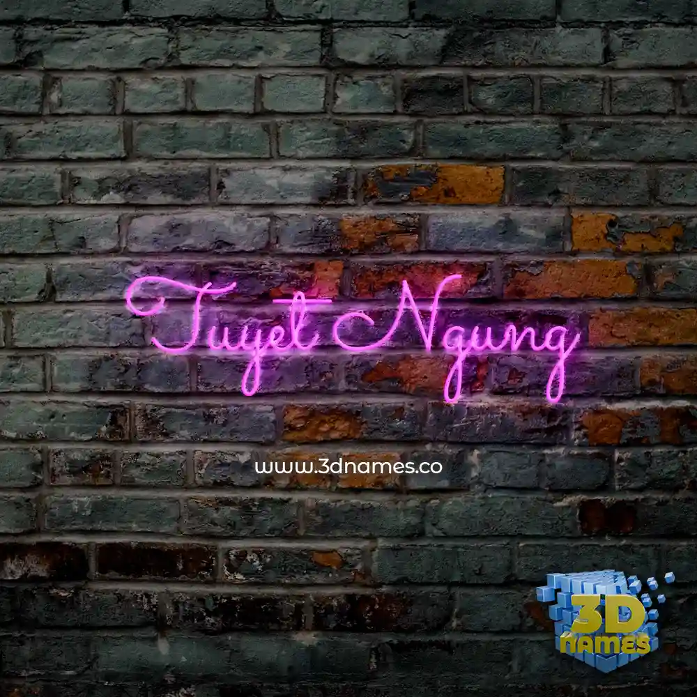 tuyet ngung in Pink Neon style - 3D name wallpaper