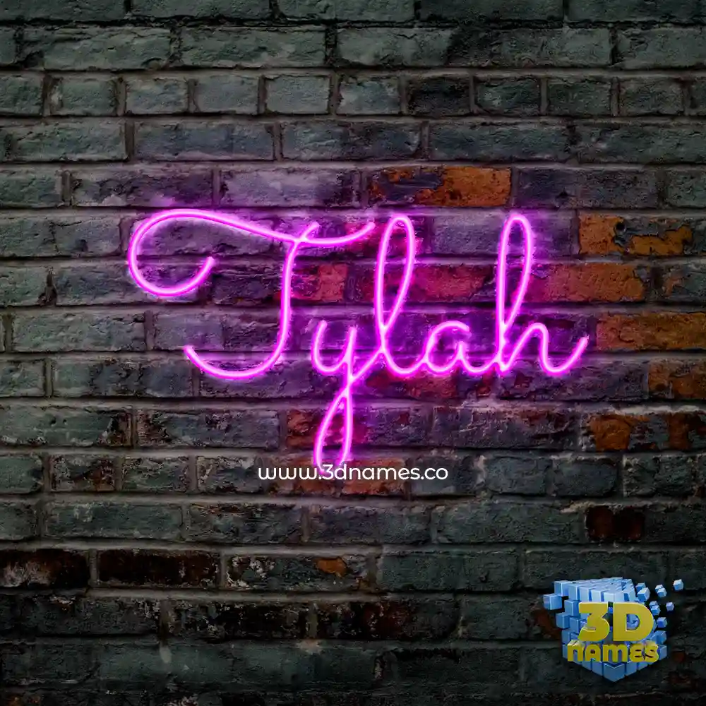 tylah in Pink Neon style - 3D name wallpaper