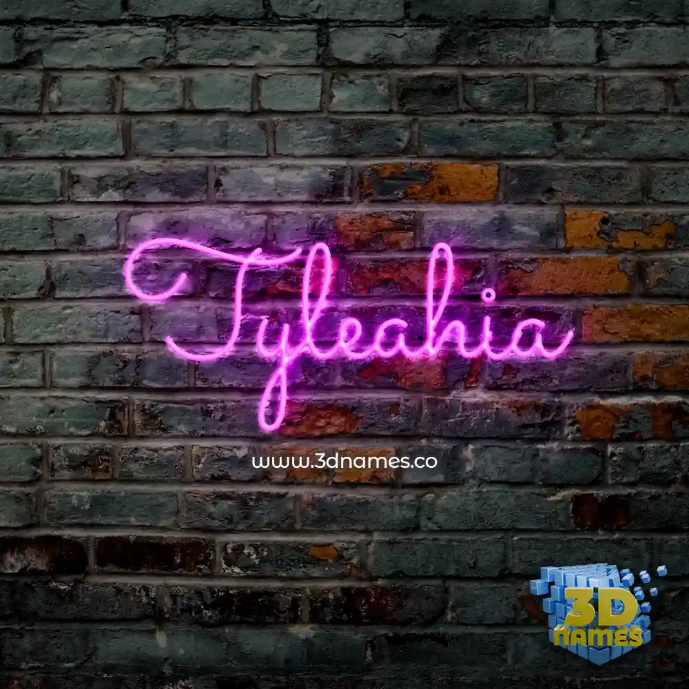 tyleahia in Pink Neon style - 3D name wallpaper