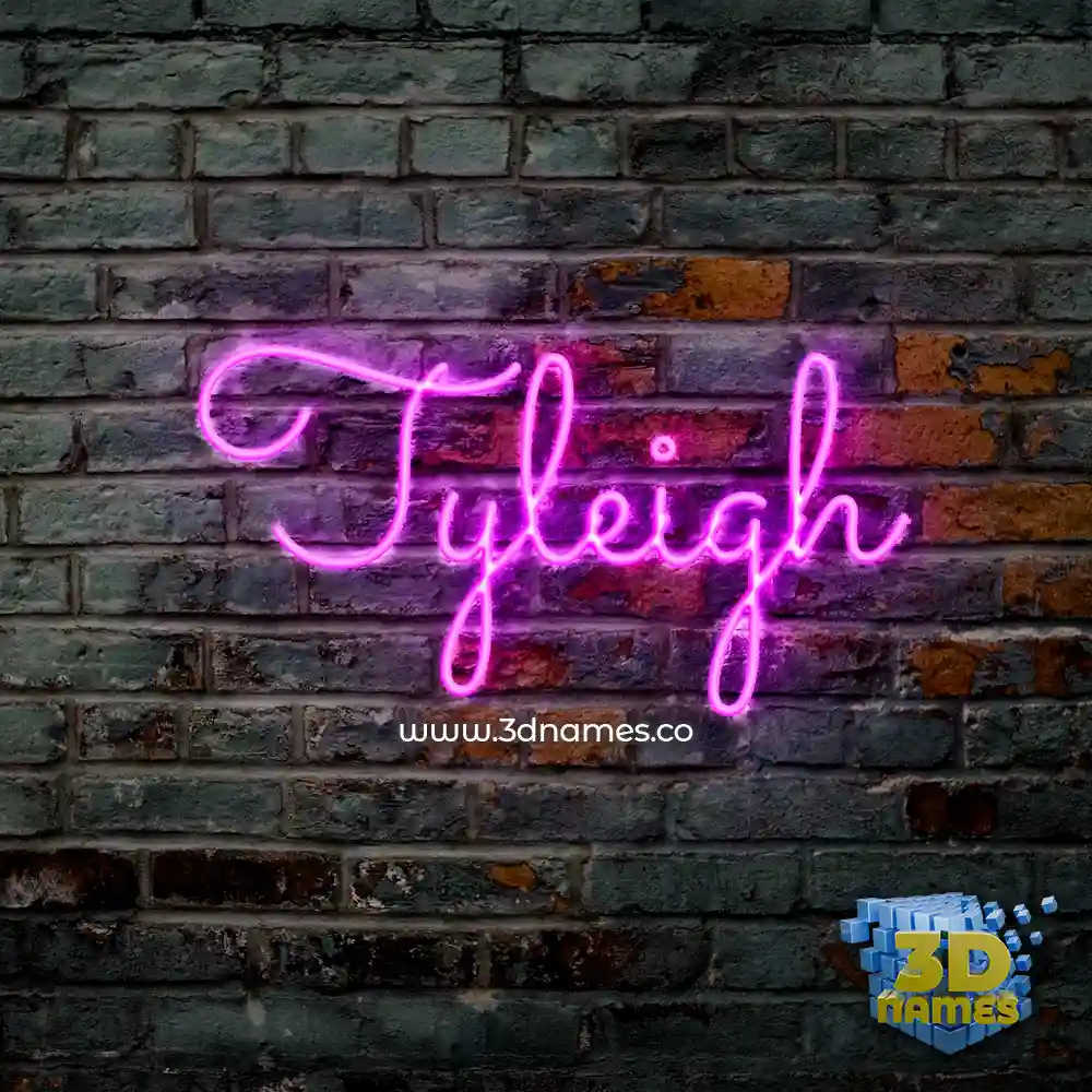 tyleigh in Pink Neon style - 3D name wallpaper