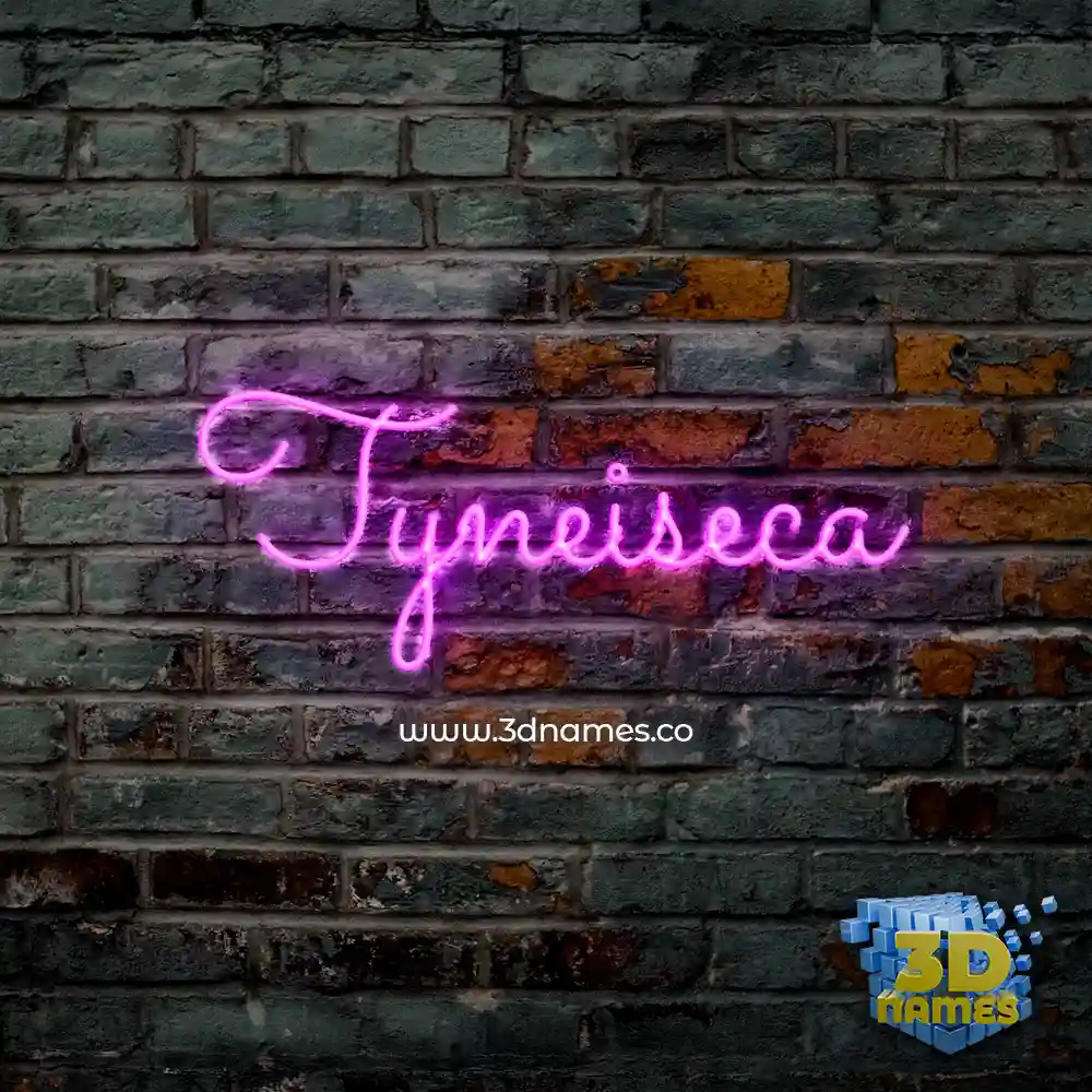 tyneiseca in Pink Neon style - 3D name wallpaper