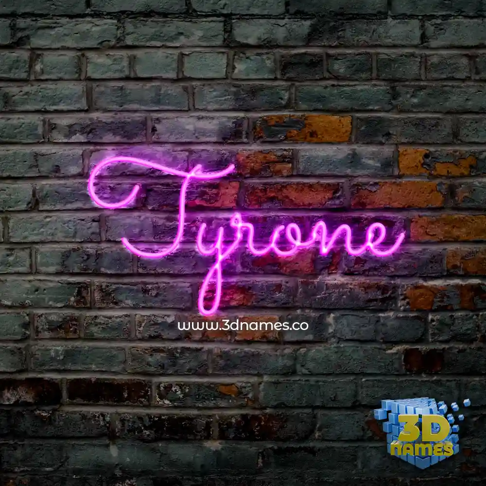 tyrone in Pink Neon style - 3D name wallpaper